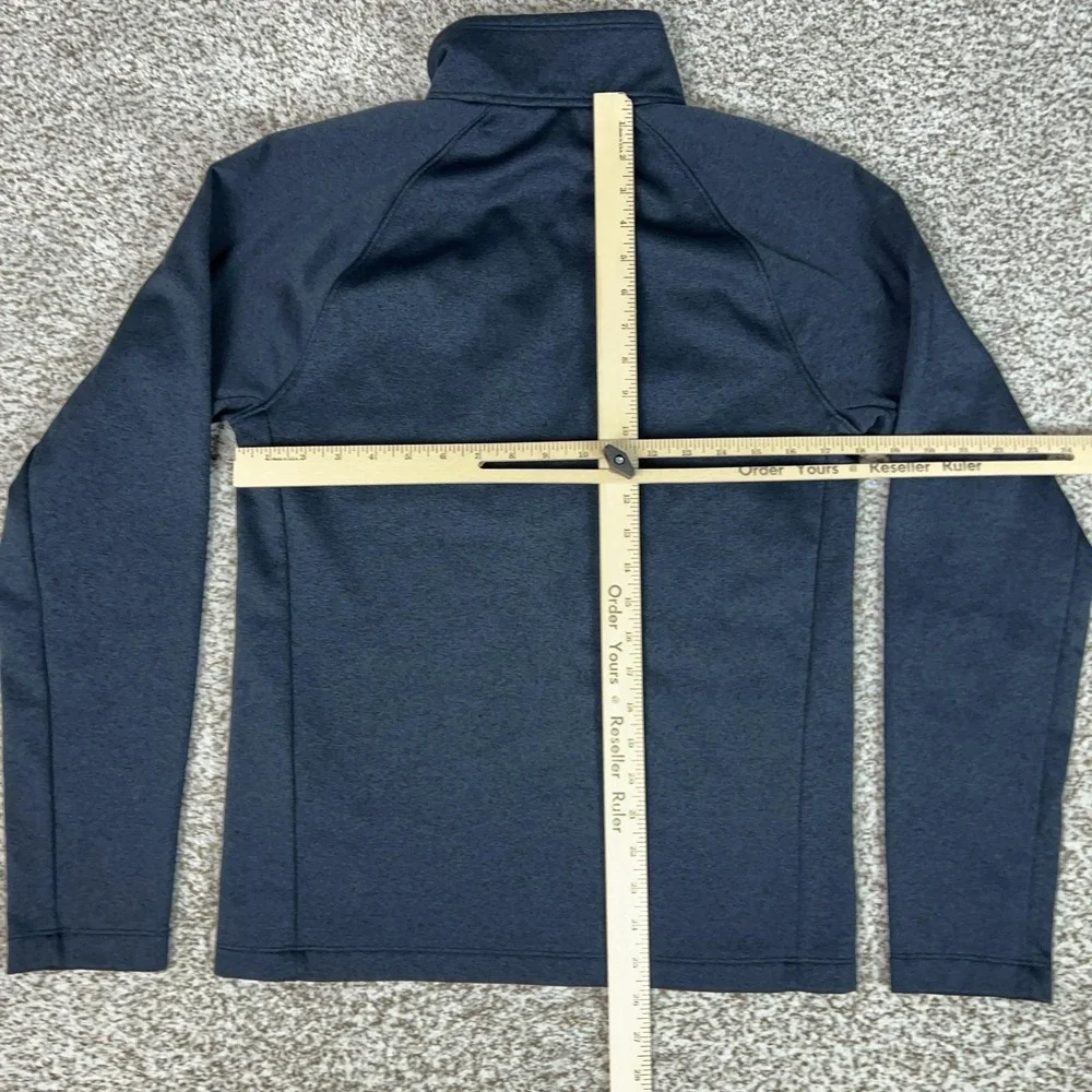 North Face Pullover Mens Small Blue 1/4 Zip Fleece Hiking Outdoors Sweater Logo